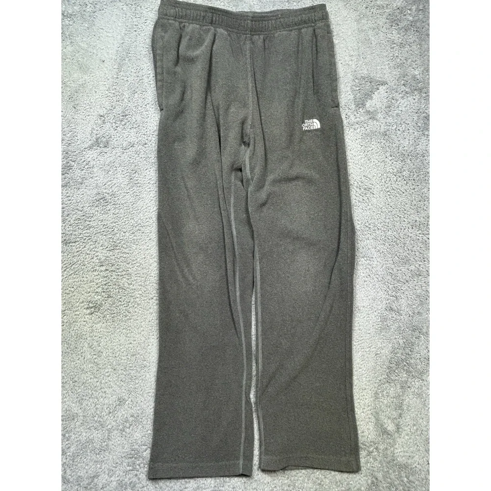 The North Face Fleece Pants Mens M Gray Polartec Outdoor Hiking Pockets 29.5
